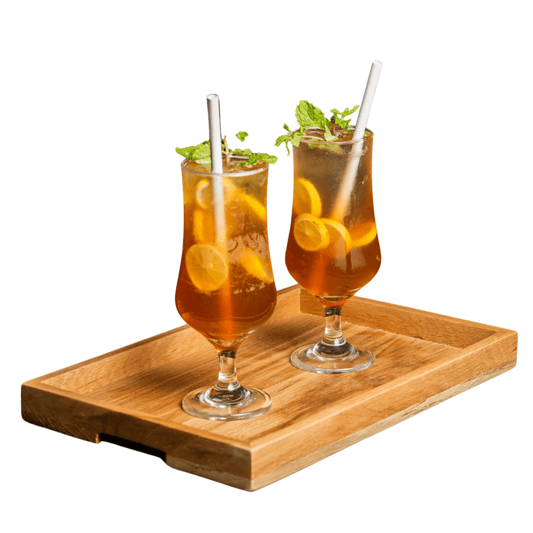 Maajeesa Rectangular Modern Wooden Serving Tray Set of 2 - RadiantFurn