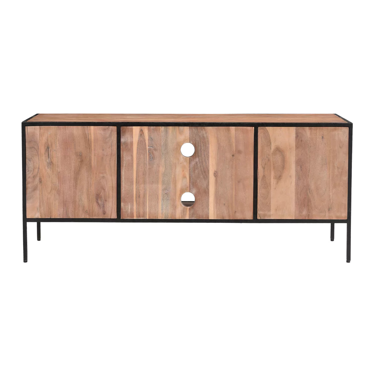 Acenwood Solid Wood TV Units with Storage - RadiantFurn