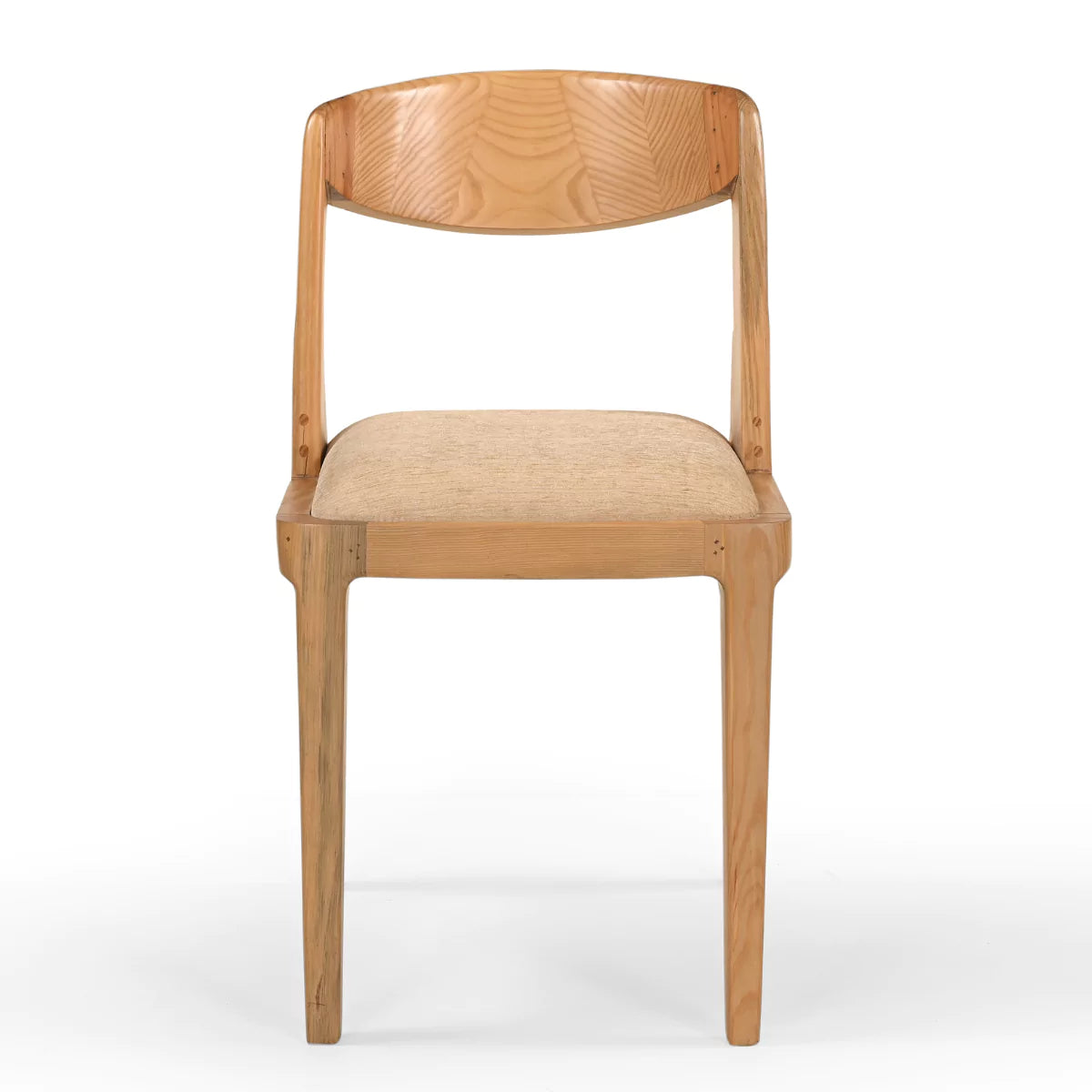 Arcus Solid Wood Contemporary Dining Chair With Upholstered Seat - RadiantFurn