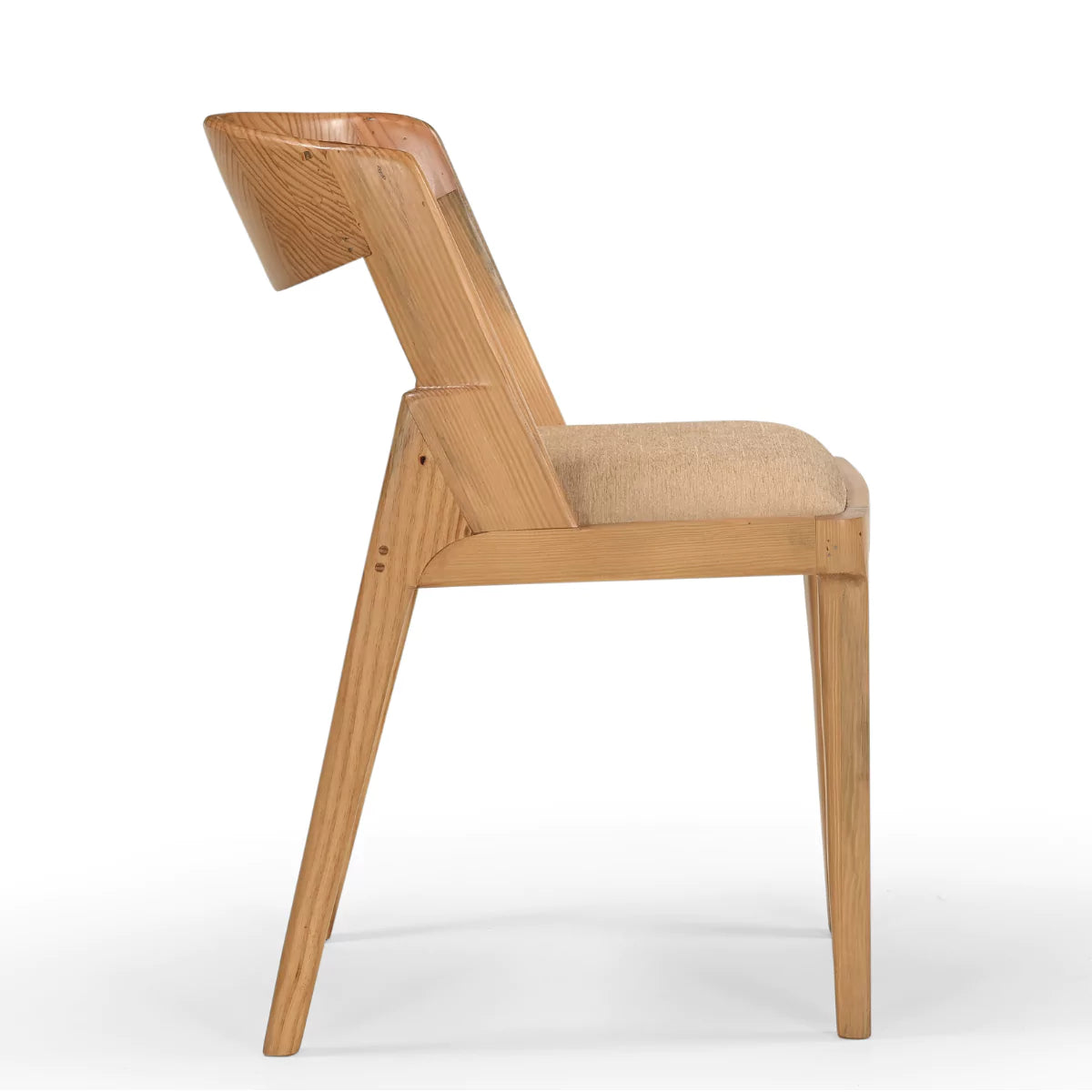 Arcus Solid Wood Contemporary Dining Chair With Upholstered Seat - RadiantFurn