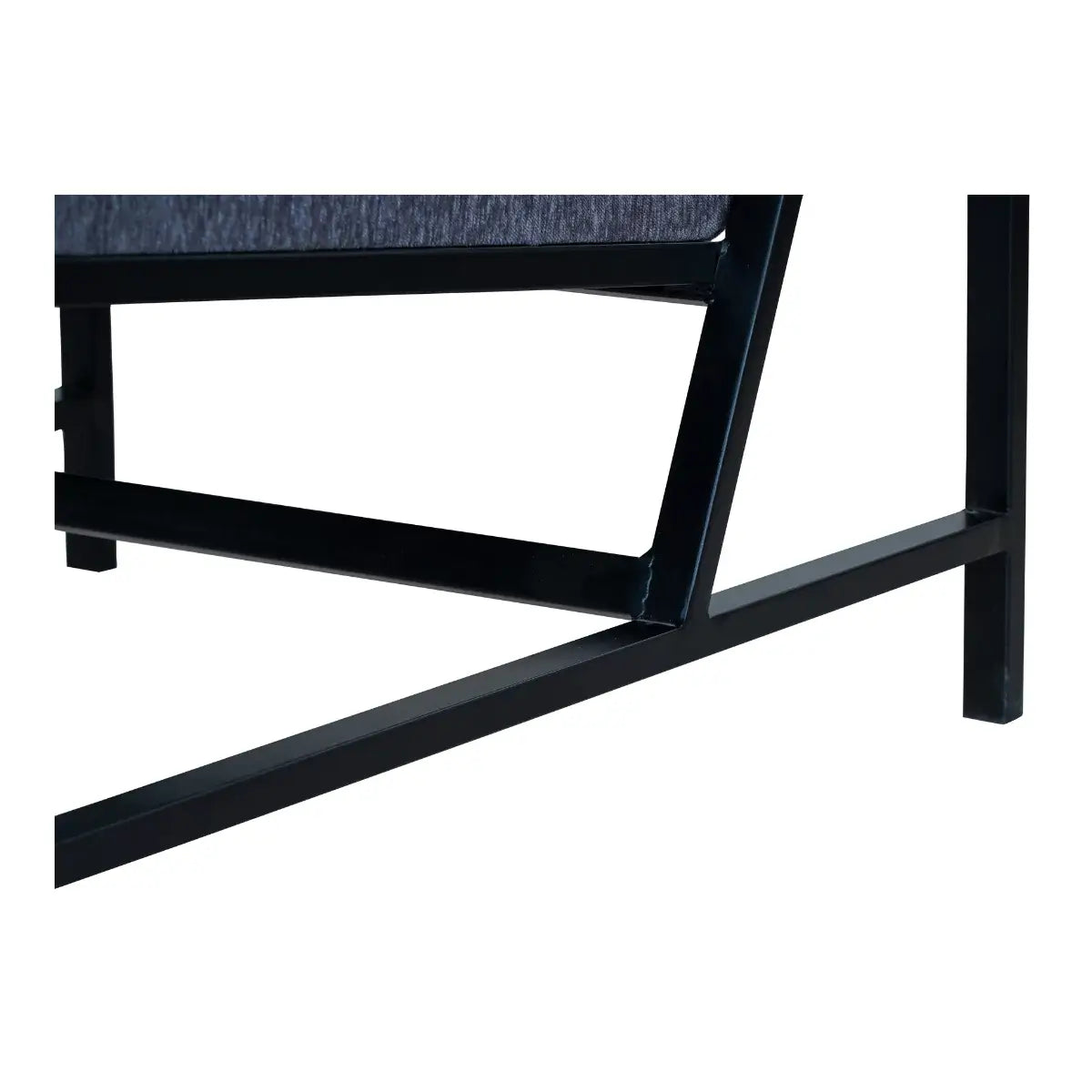Branox Grey Tufted Fabric Accent Chair with Metal Frame.