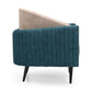 Cosmira Elegant Beige and Teal Accent Chair for Modern Living Spaces