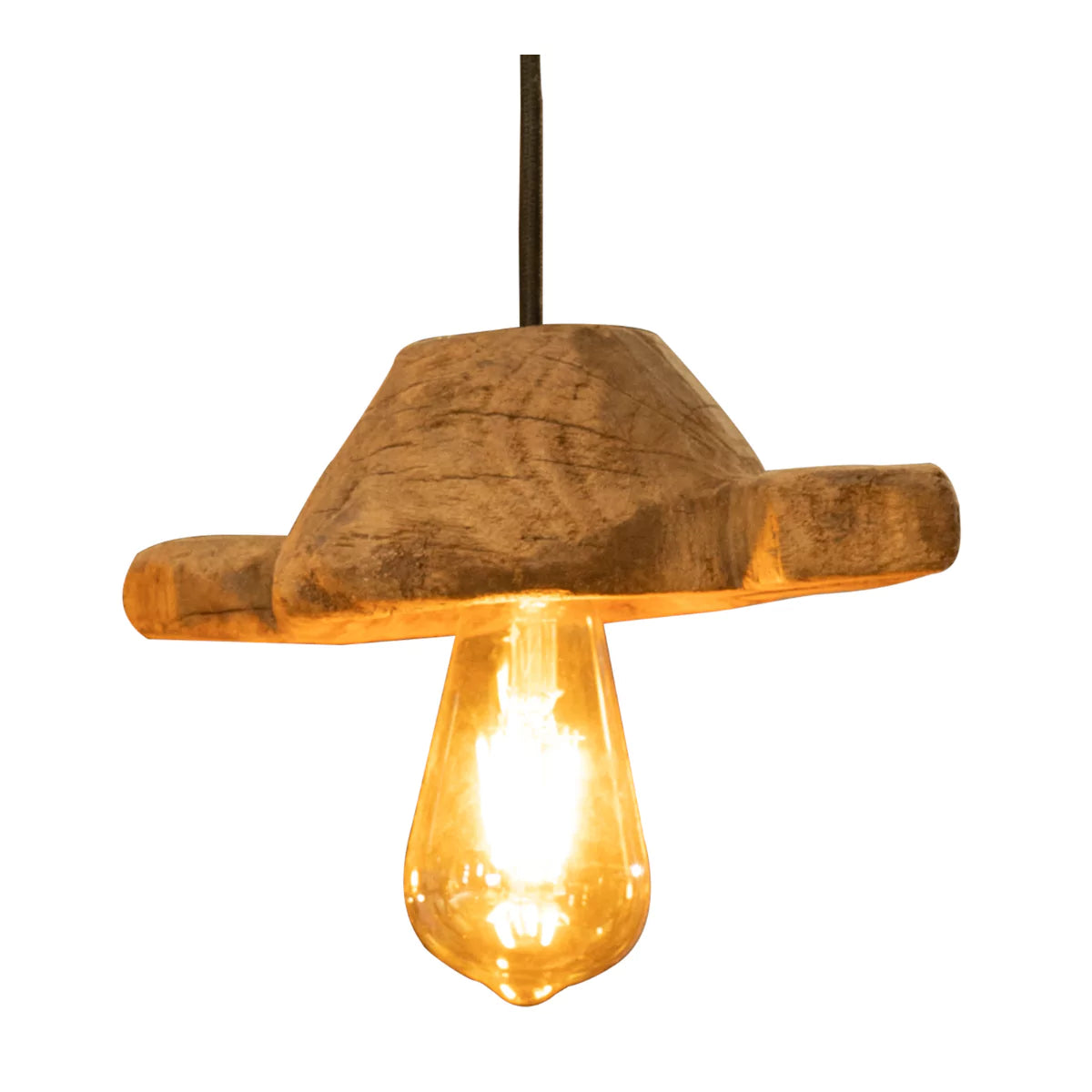 FarmLoom Rustic Reclaimed Wood 3 Bulb Chandelier with Adjustable Wire.