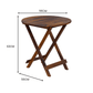 Flexura Solid Wood 2 Seater Folding Dining Table and Chairs Set - RadiantFurn