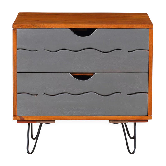 Grewer 2 Drawer Bedside Table - RadiantFurn