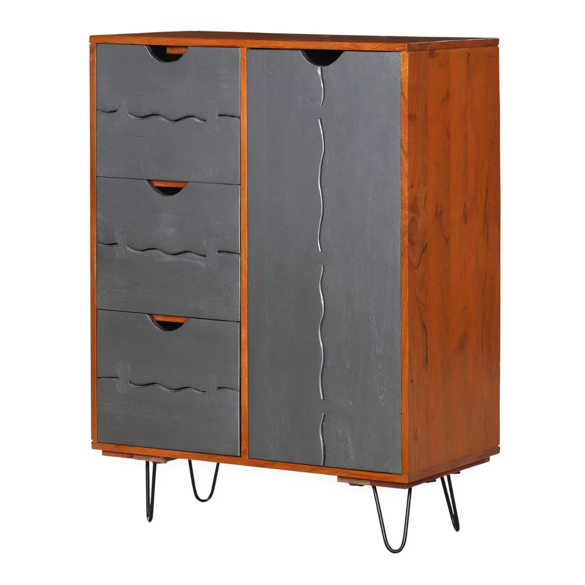 Grewery Cabinet With 1 Door and 3 Drawers - RadiantFurn