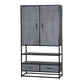 Grey Aara  2 door wardrobe - RadiantFurn