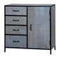 Grey Aara Kitchen Cabinet - RadiantFurn