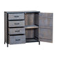 Grey Aara Kitchen Cabinet - RadiantFurn