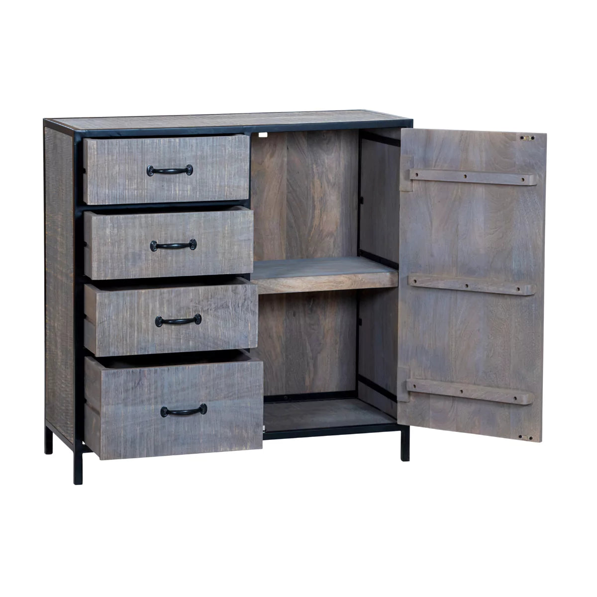 Grey Aara Kitchen Cabinet - RadiantFurn