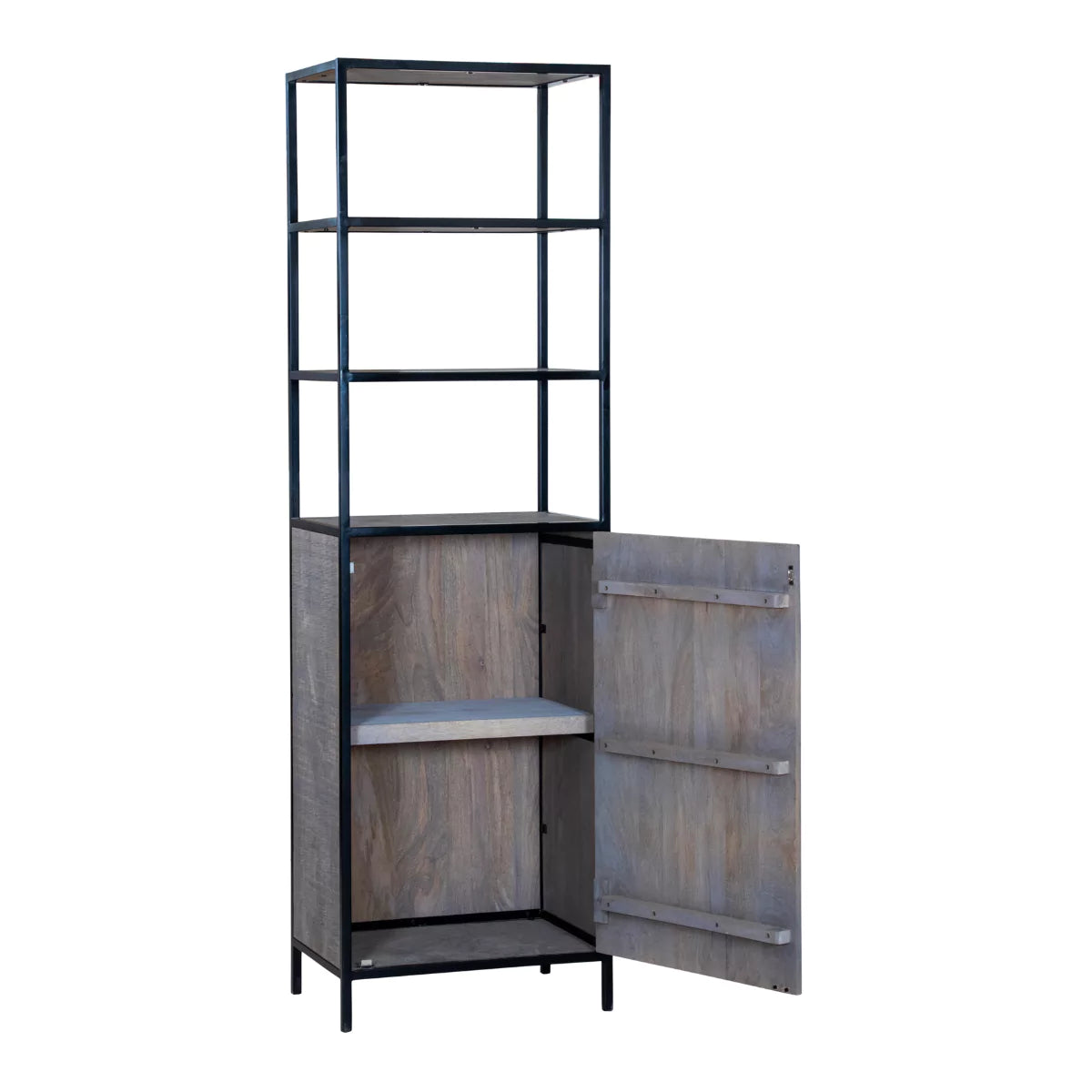 Grey Aara Single Door Wardrobe - RadiantFurn