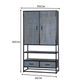 Grey Aara  2 door wardrobe - RadiantFurn