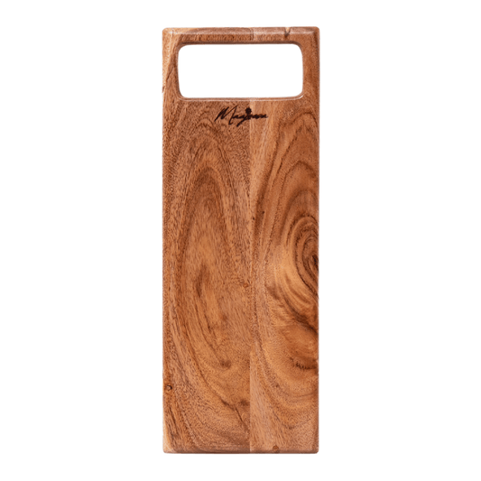 Majeesa Modern Rectangle Solid Acacia Wood Chopping Board with Handle.