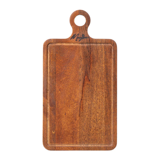 Majeesa Rectangle Solid Mango Wood Chopping Board with Handle for Kitchen.