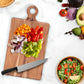 Majeesa Rectangle Wooden Chopping Board with Handle for Kitchen.