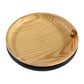 Majeesa Rustic Dual Tone Round Pine Wood Serving Platter - RadiantFurn