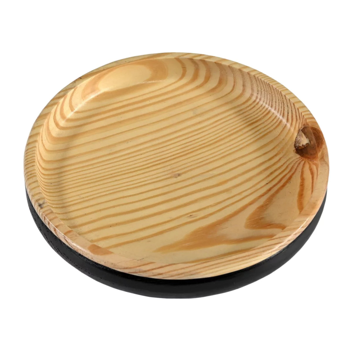 Majeesa Rustic Dual Tone Round Pine Wood Serving Platter - RadiantFurn
