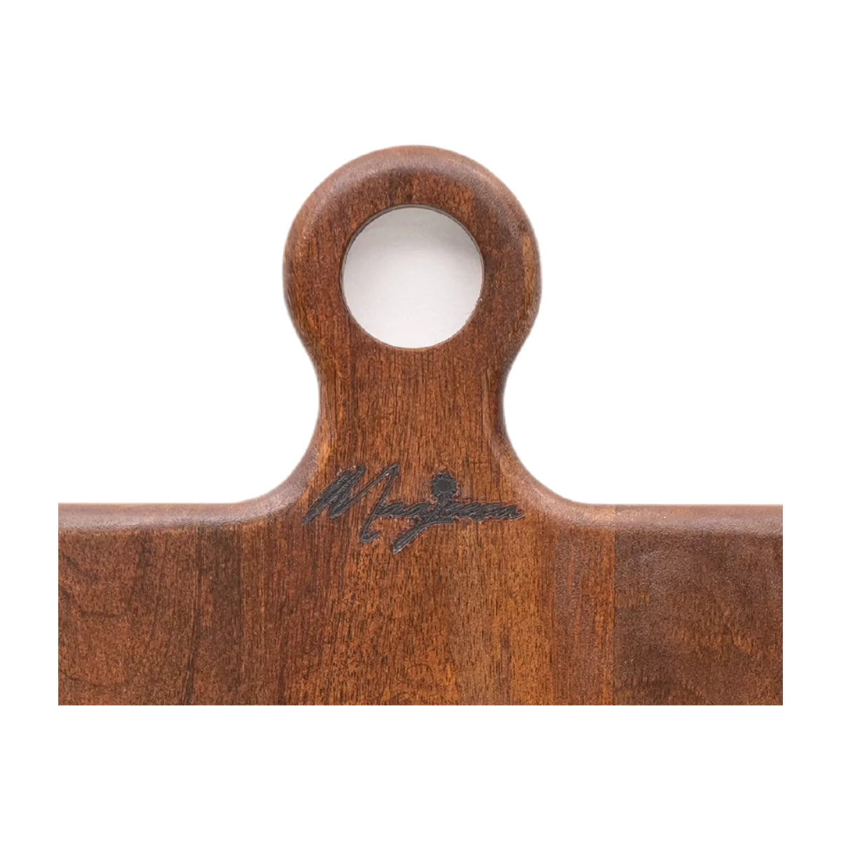 Majeesa Rustic Natural Mango Wood Chopping Board with Handle for Kitchen.