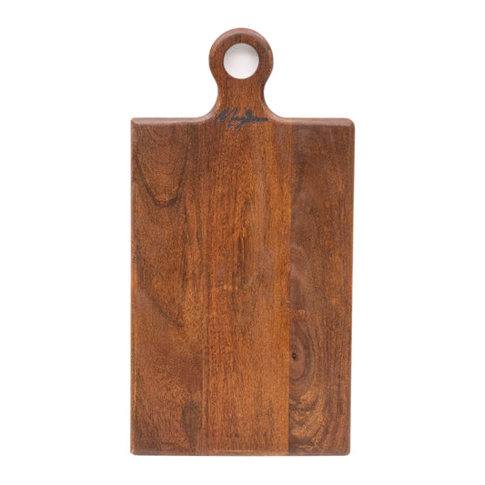 Majeesa Rustic Natural Mango Wood Chopping Board with Handle for Kitchen.