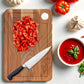 Majeesa Rustic Solid Acacia Wood Chopping Board with Handle for Kitchen.