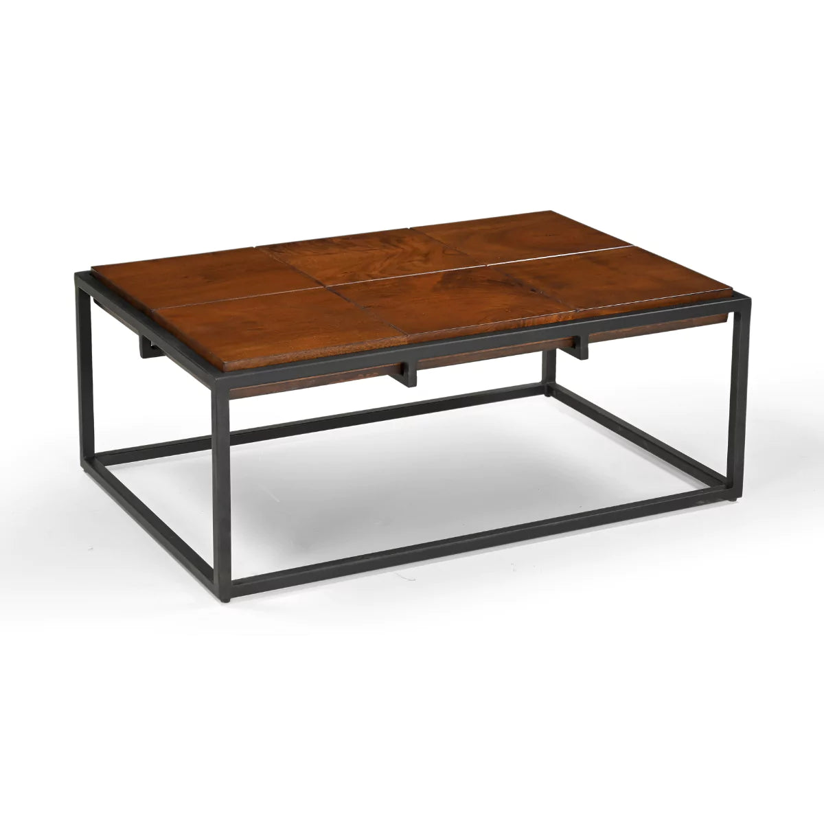 Metron Solid Wood Modern Rectangle Center Table - RadiantFurn