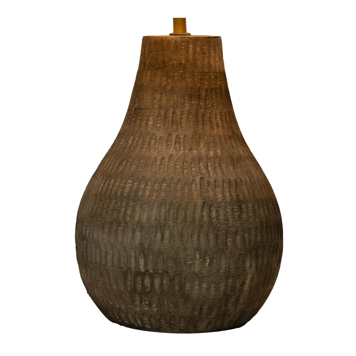 Noctura Rustic Modern Natural Wooden Lamp With Bulb (Without Shade).