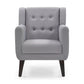 Nuvessa Mid Century Upholstered Grey Sofa Chair