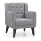 Nuvessa Mid Century Upholstered Grey Sofa Chair