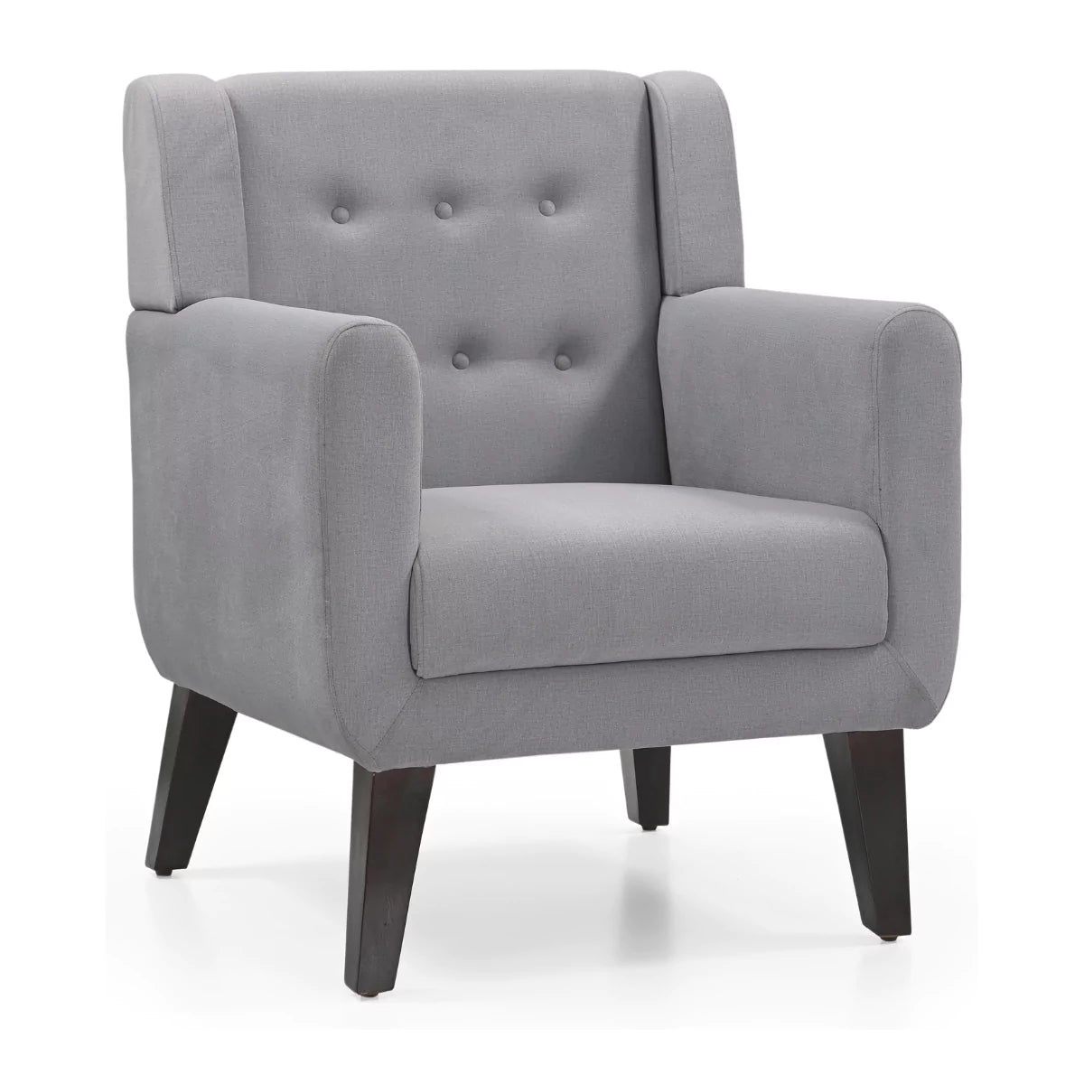 Nuvessa Mid Century Upholstered Grey Sofa Chair