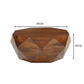 Prismora Solid Wood Modern Round Geometric Coffee Table - Dimensions