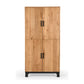 Relya Solid Natural Oak Wood 4 Door Almirah.