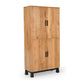 Relya Solid Natural Oak Wood 4 Door Almirah.