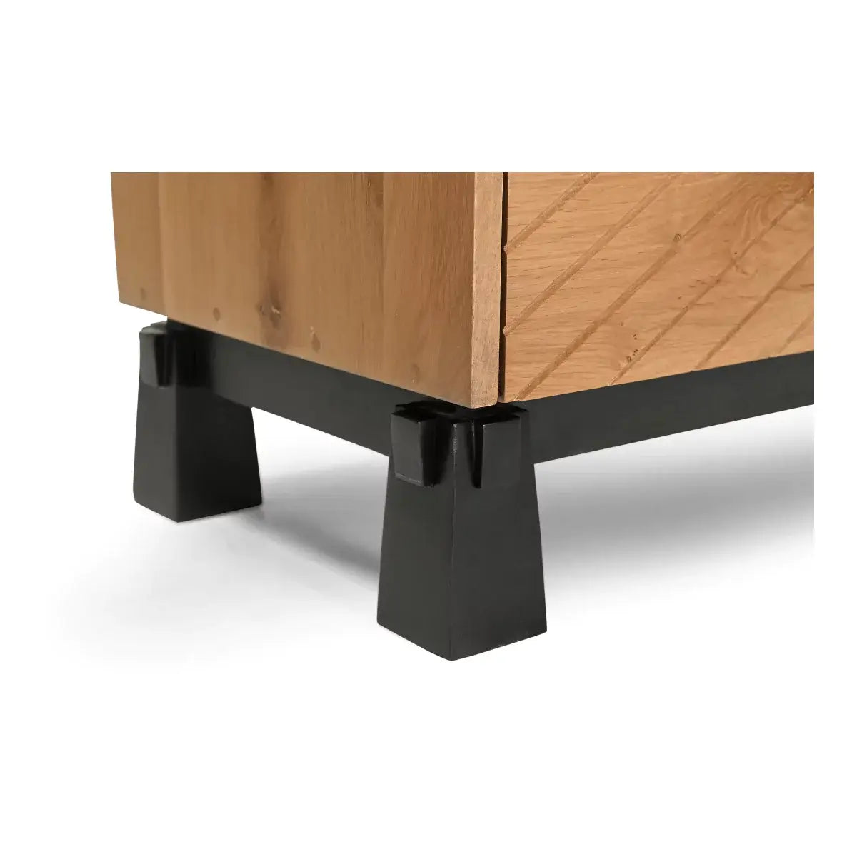 Relya Solid Natural Oak Wood TV Cabinet with Storage.