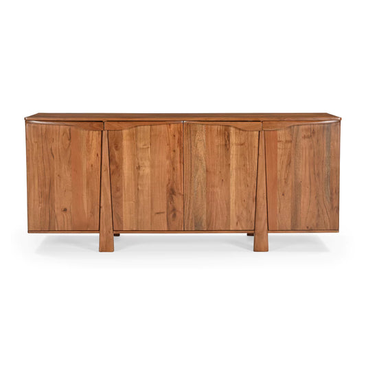 Rylith Large Solid Wood 4 Door Sideboard Cabinet