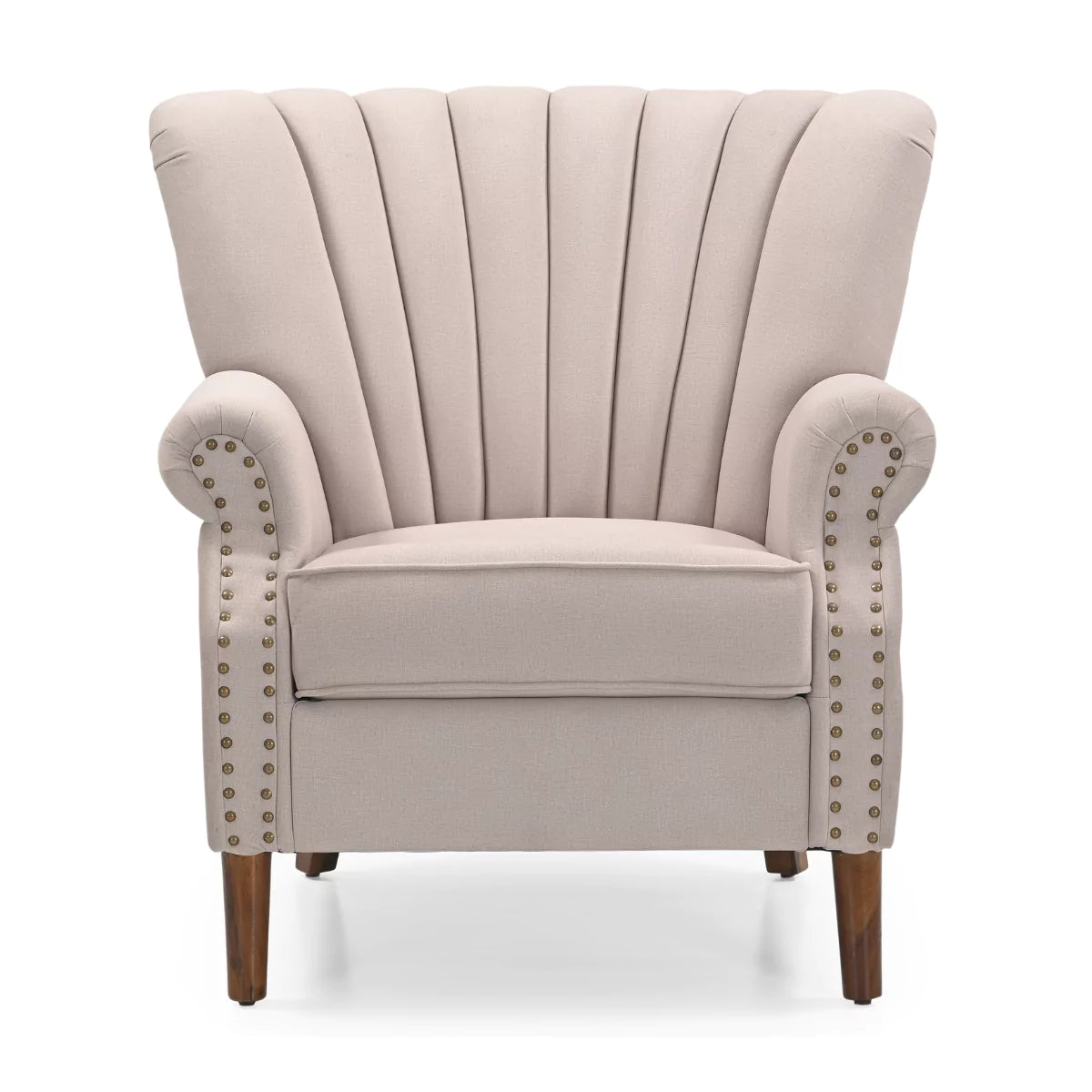 Scallura Upholstered Single Sofa Chair with Wooden Legs