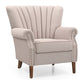 Scallura Upholstered Single Sofa Chair with Wooden Legs
