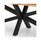 Spireon Solid Wood Rectangle 8 Seater Dining Table With Black Metal Legs