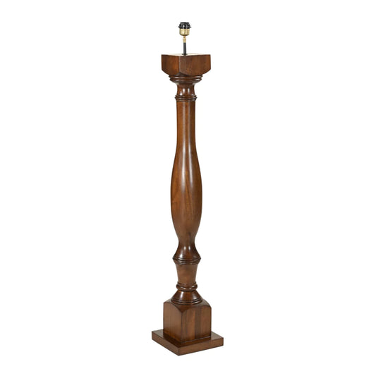 Tallura Rustic Natural Mango Wood Floor Lamp with Bulb (Without Shade).