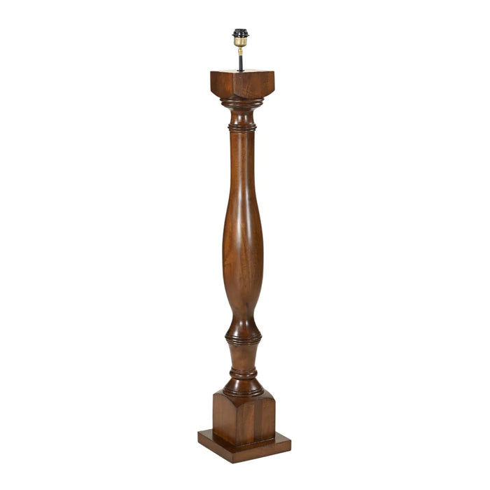 Tallura Rustic Natural Mango Wood Floor Lamp with Bulb (Without Shade).
