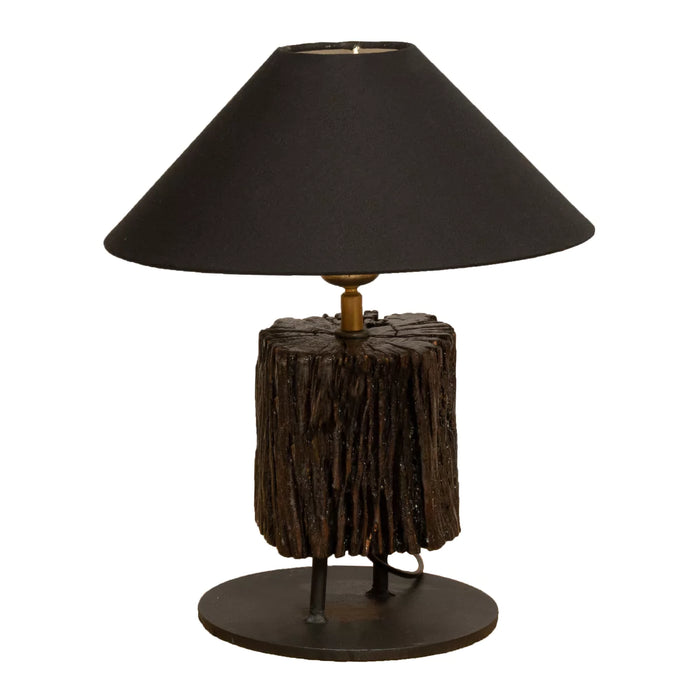 Treegleam Rustic Contemporary Natural Wooden Lamp With Bulb (Without Shade).