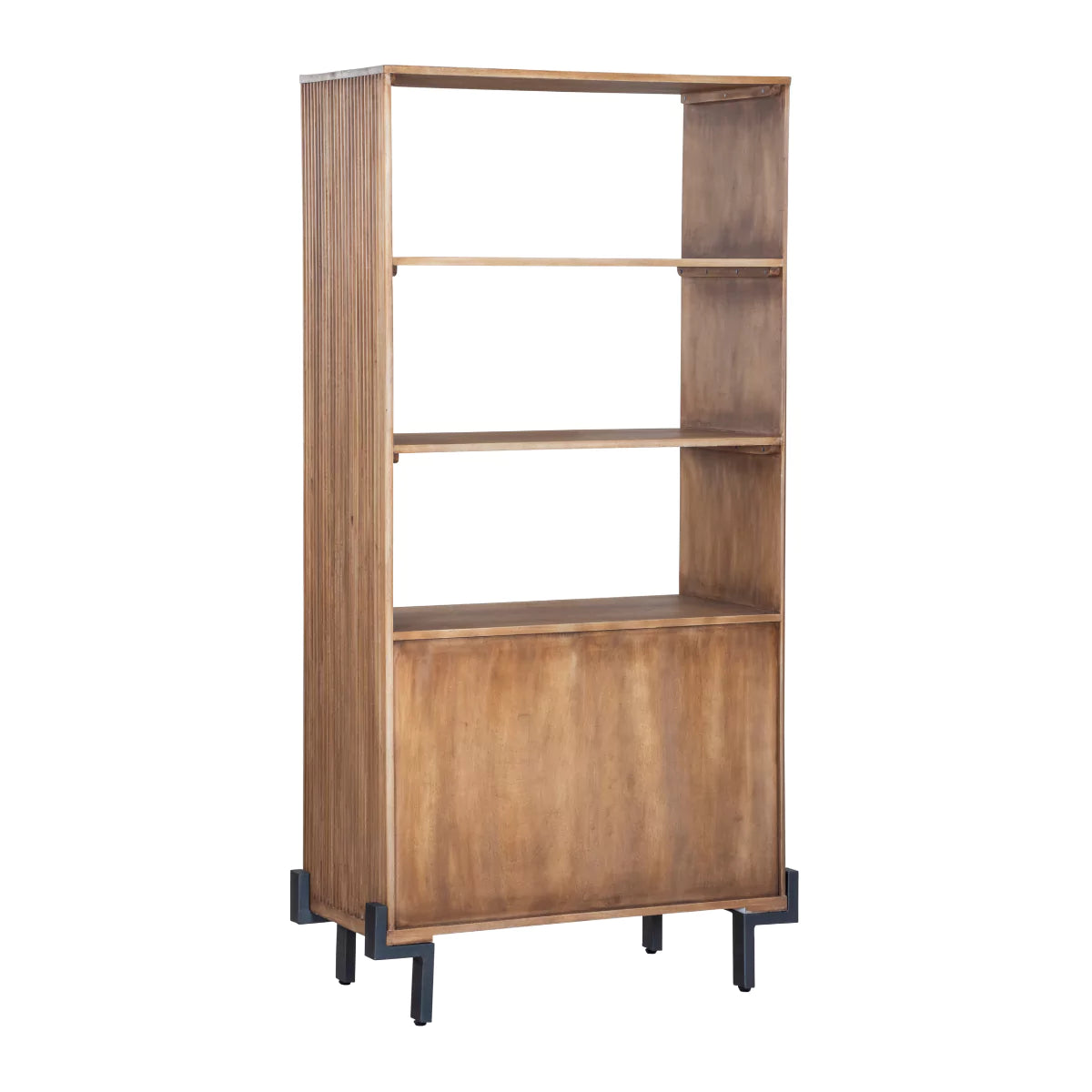 Trilona Bookshelf With Doors - RadiantFurn
