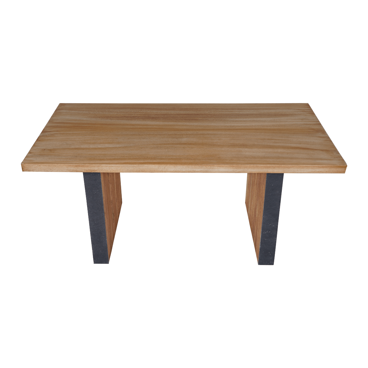 Trilona Solid Wood Modern Rectangle 6 Seater Dining Table