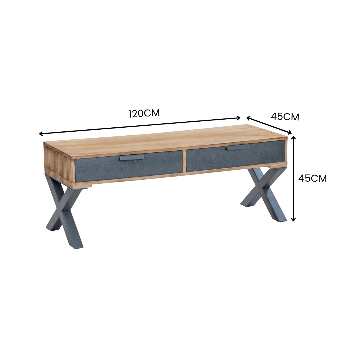 Trilona Coffee Table With 4 Drawers - RadiantFurn