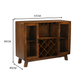 Trove Solid Wood Rustic Glass Doors Bar Cabinet - RadiantFurn