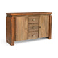 Twonique Solid Wood Rustic Sideboard With 2 Doors and 3 Drawers