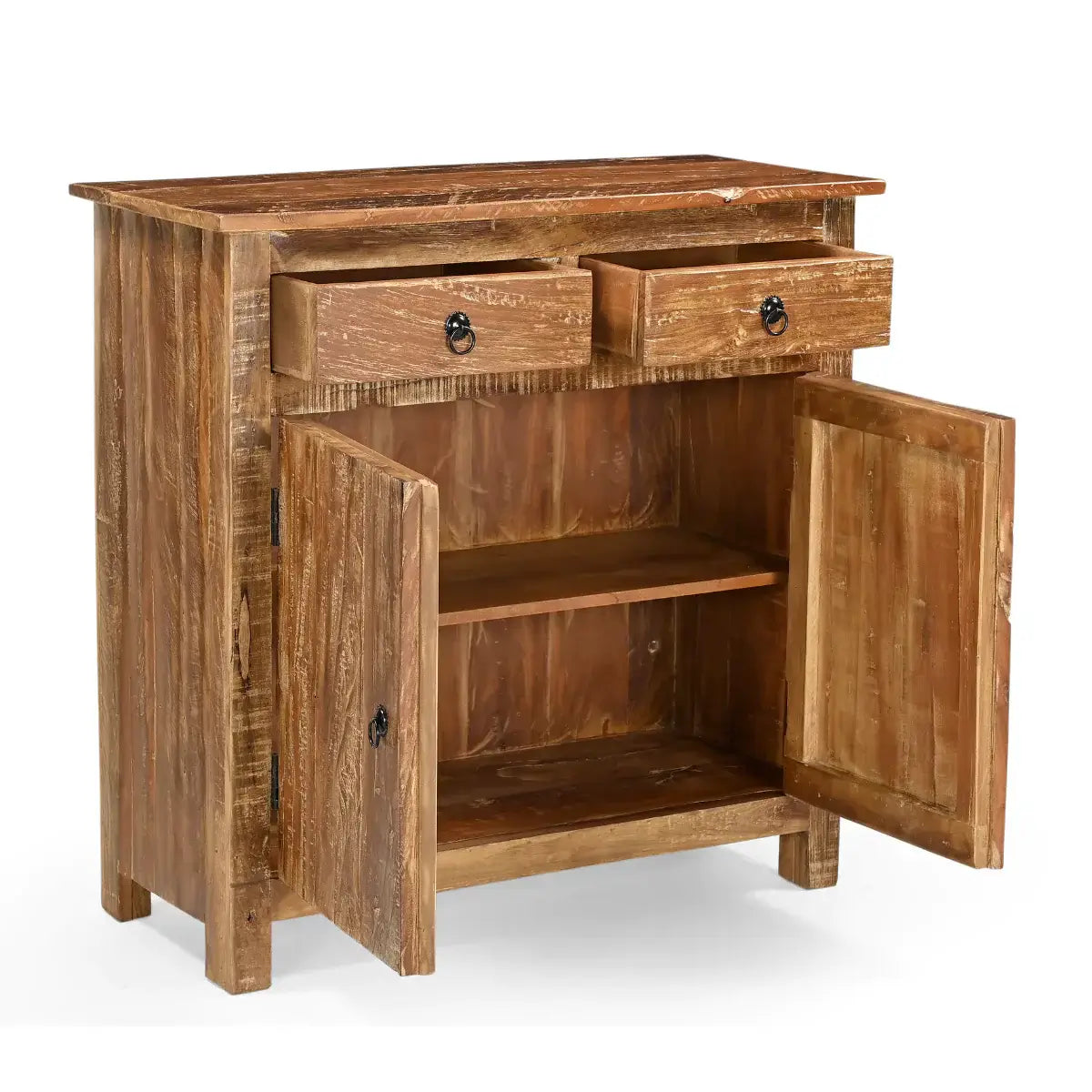 Varenthia Neem Wood 2 Door and 2 Drawer Small Sideboard.