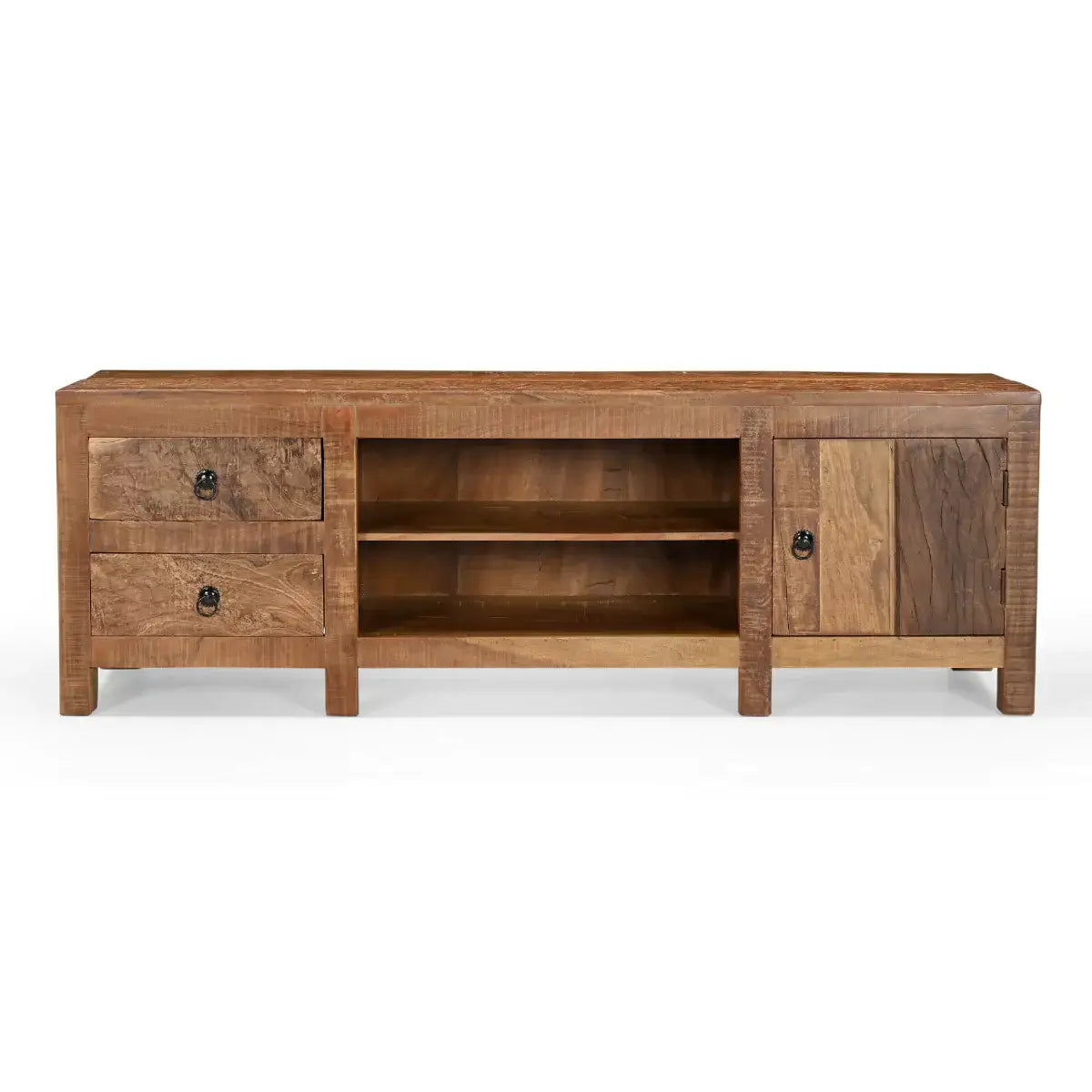 Varenthia Rustic Solid Wood TV Cabinet with Storage.