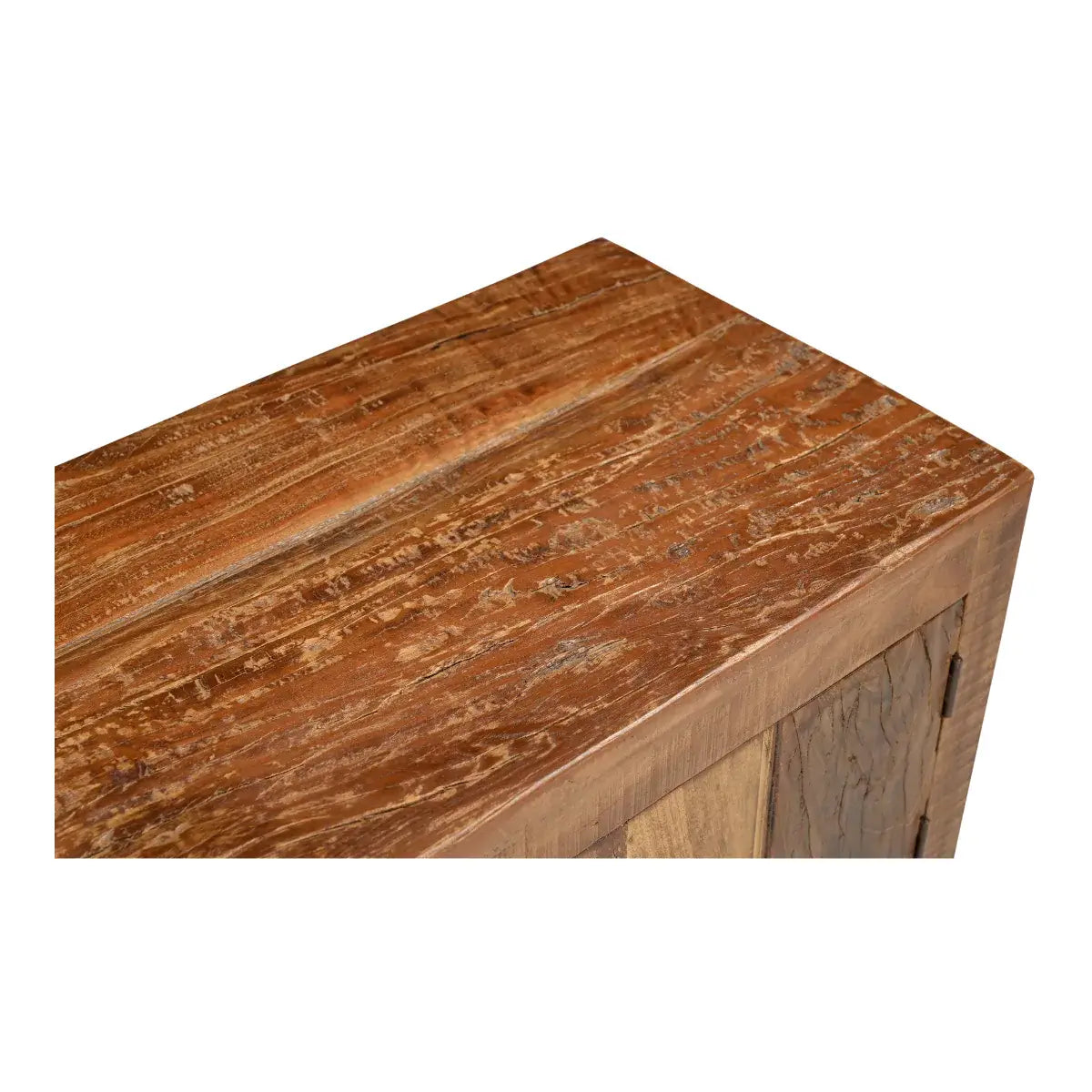 Varenthia Rustic Solid Wood TV Cabinet with Storage.