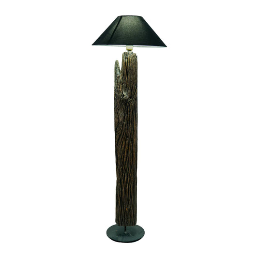 Woodspire Nature-Inspired Wooden Floor Lamp With Bulb (Without Shade).
