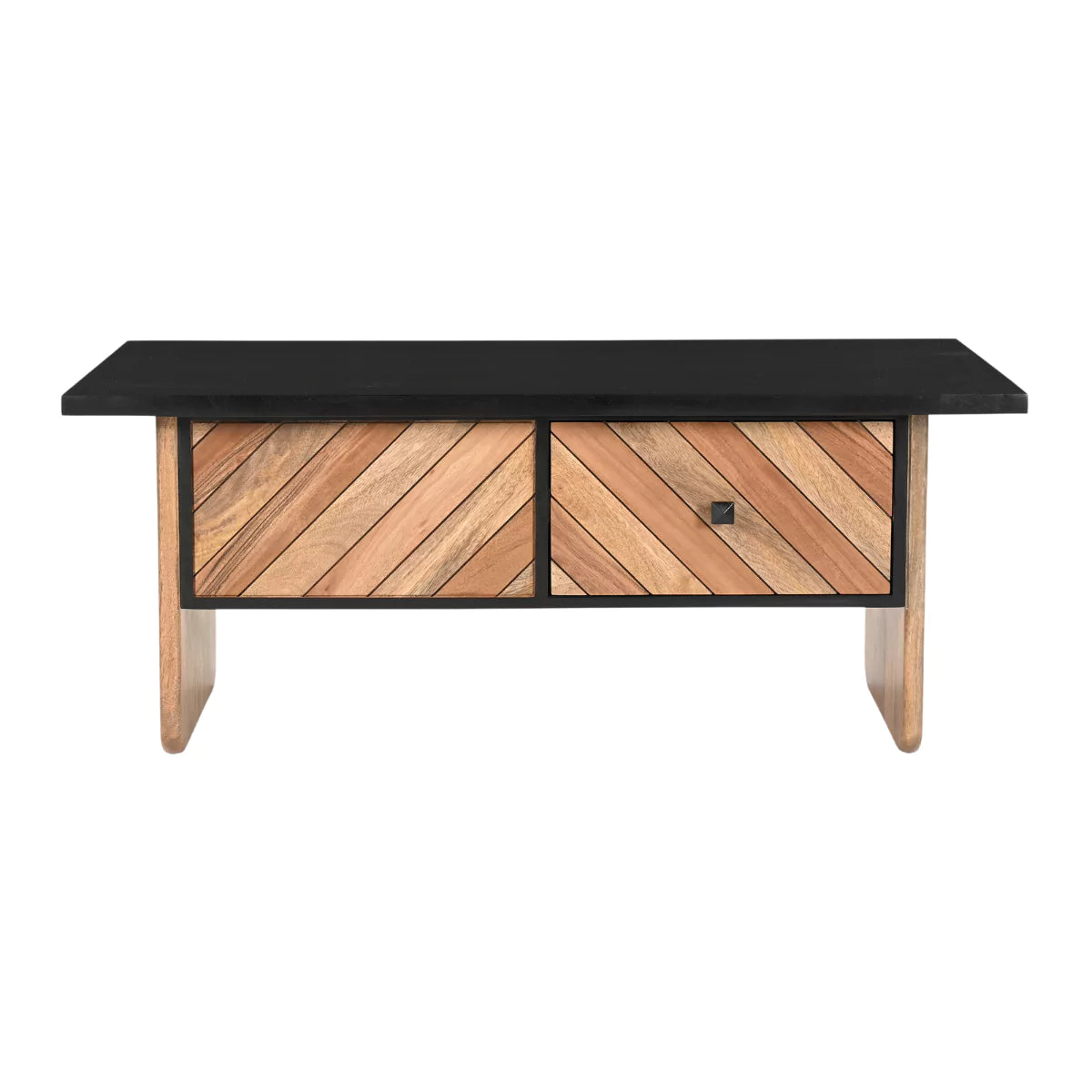 Zaritha Solid Wood 2 Drawer Coffee Table - RadiantFurn